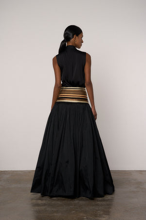 Grand Taffeta Sadu Maxi Skirt - Abadia 