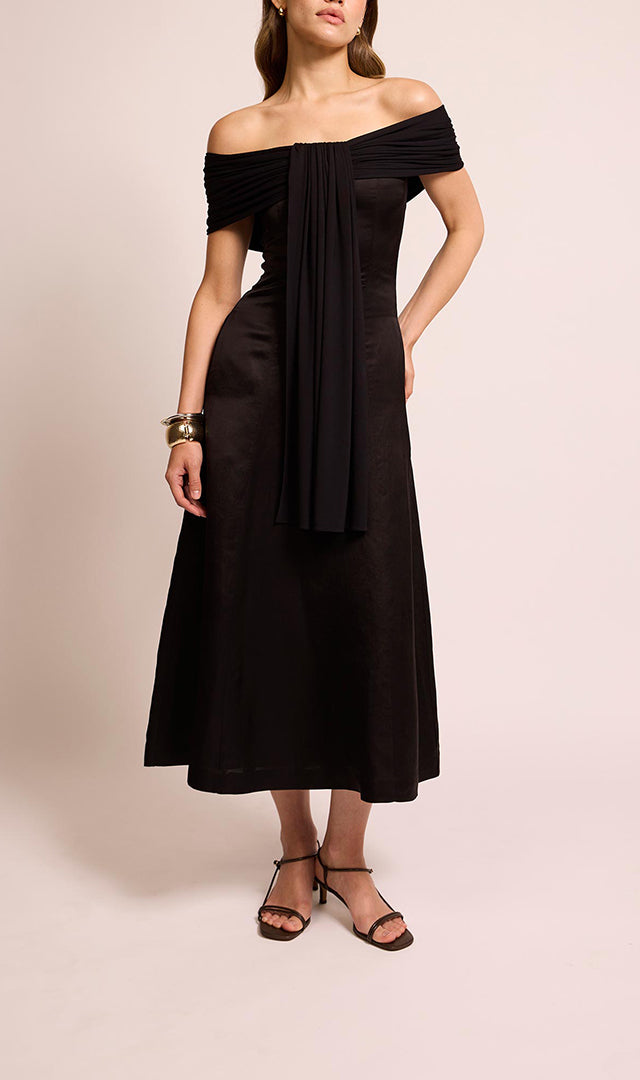 lou-off-shoulder-bandeau-dress-black 1jpg