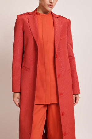 Nouf Long Blazer in Red