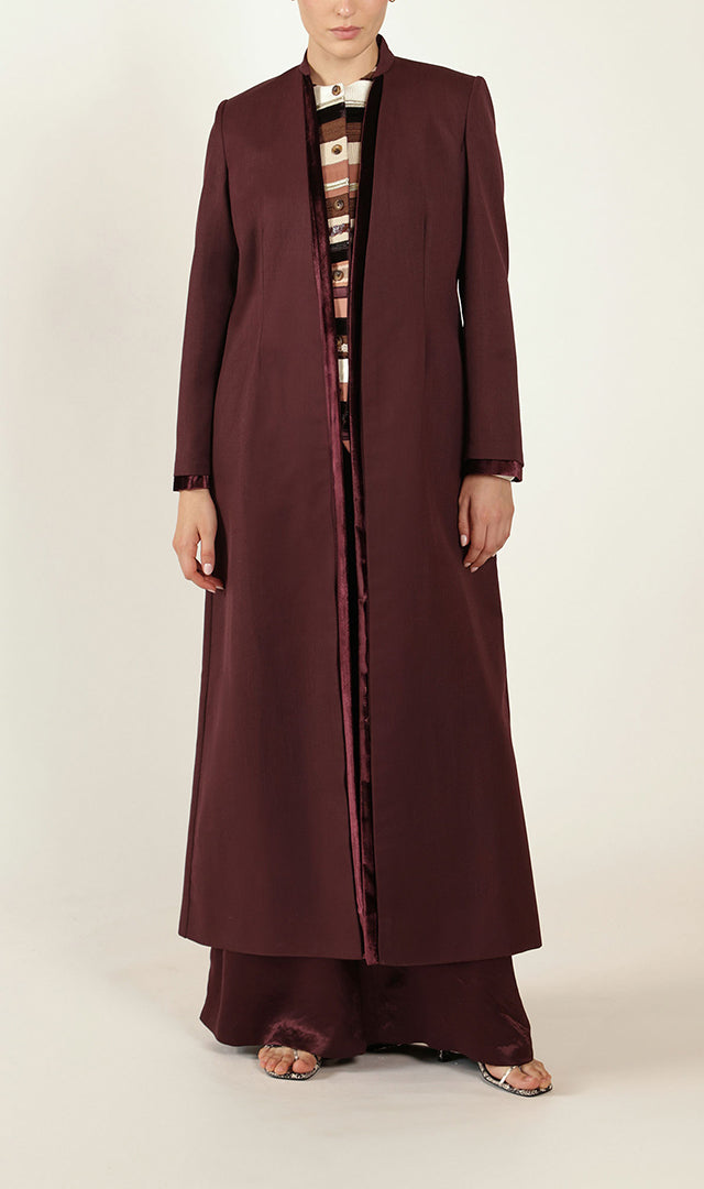 Peekaboo Jacket in Aubergine - Abadia 