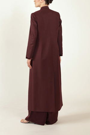 Peekaboo Jacket in Aubergine - Abadia 