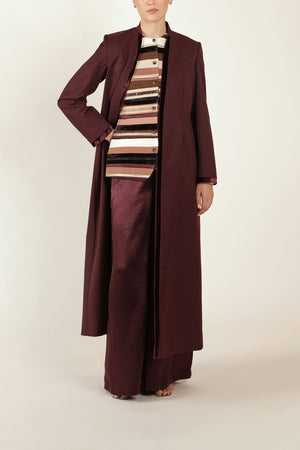 Peekaboo Jacket in Aubergine - Abadia 
