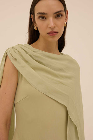 Sahab Scarf Dress in Sage - Abadia