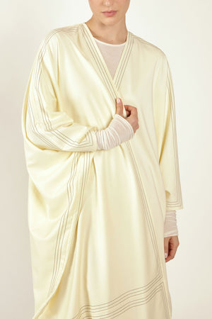 Topstitch Bisht in Cream - Abadia