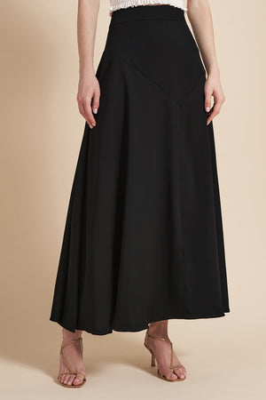 Panel Skirt (Black) by Abadia 