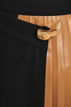 Wrap Plisse Skirt by Abadia 